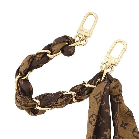 LOUIS VUITTON Bag Charm Chain Fleur Metal/Silk100% Brown - Picture 5 of 9